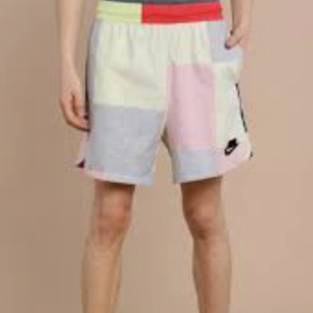 NIKE Color block Patchwork Woven Drawstring Cotto… - image 2